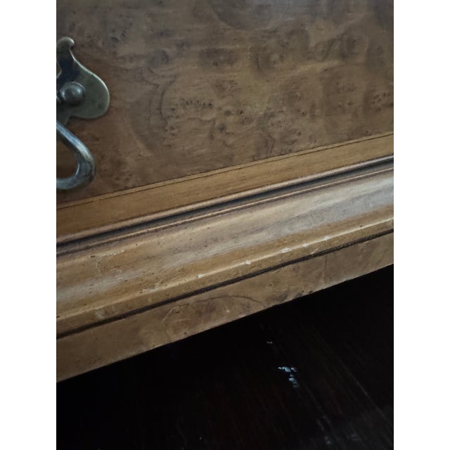 Late 20th Century Trouvailles Inc Burlwood Secretary Desk For Sale - Image 9 of 12