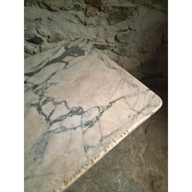 Antique French Marble Bistro Table with Cast Iron Base, 1920s For Sale - Image 10 of 18