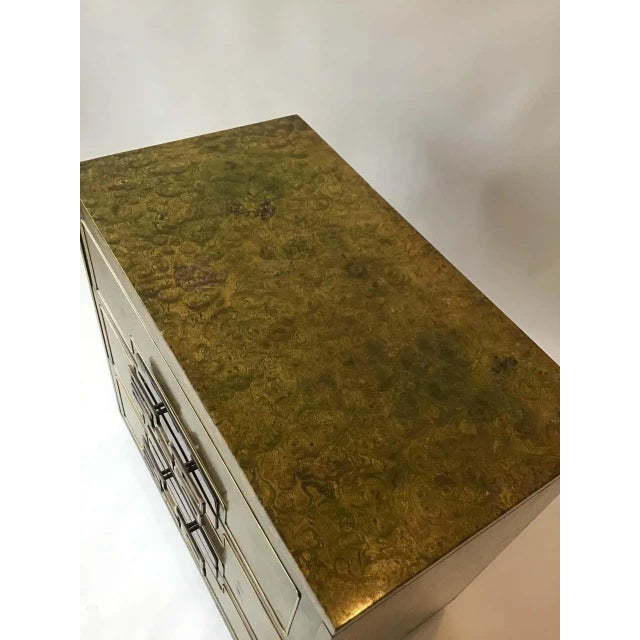 Green Mastercraft Burl Chest in Green Tint For Sale - Image 8 of 13