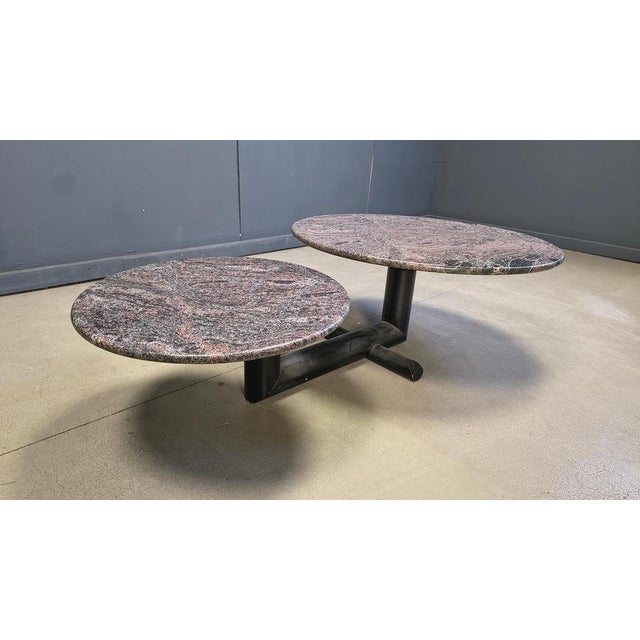 Marble Two-Tier Pivoting Top Coffee Table from Roche Bobois, 1980s For Sale - Image 4 of 12