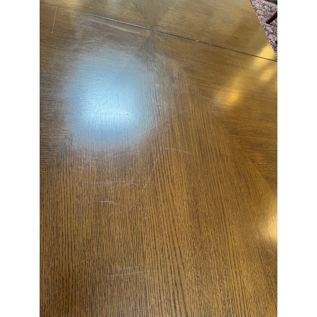 Wood Lexington Home Zavala Loggia Rectangular Double Pedestal Extension Table For Sale - Image 7 of 12