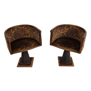Set of Antique Swivel Boat Chairs, 1890s For Sale