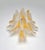 Vintage Italian Murano Wall Lights with 10 Acid-Etched Amber Glass Petals, 1990s, Set of 2 For Sale - Image 4 of 17