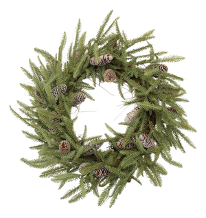 Pine and Pinecone Wreath 24"D