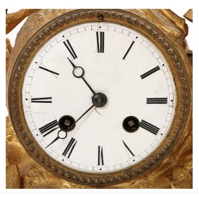 Gilded Bronze Mantel Clock For Sale - Image 3 of 5