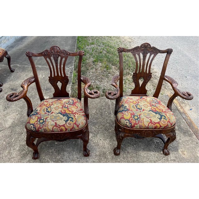 Wood 12 Irish 19th Century Georgian Dining Chairs With Labels For Sale - Image 7 of 12