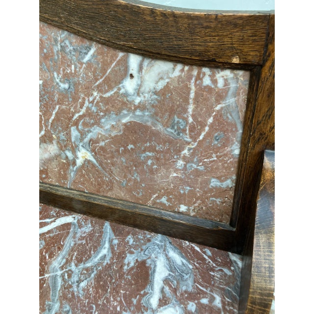 Pink Antique English Washstand W/ Pink Marble For Sale - Image 8 of 10