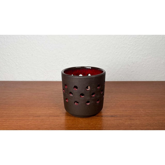Brown Mid-Century Modern Danish Studio Pottery Candleholder from Lehmann Pottery, 1960s For Sale - Image 8 of 18