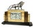 French Art Deco Mantel Clock with Chrome-Plated Bronze Lion, 1930s For Sale