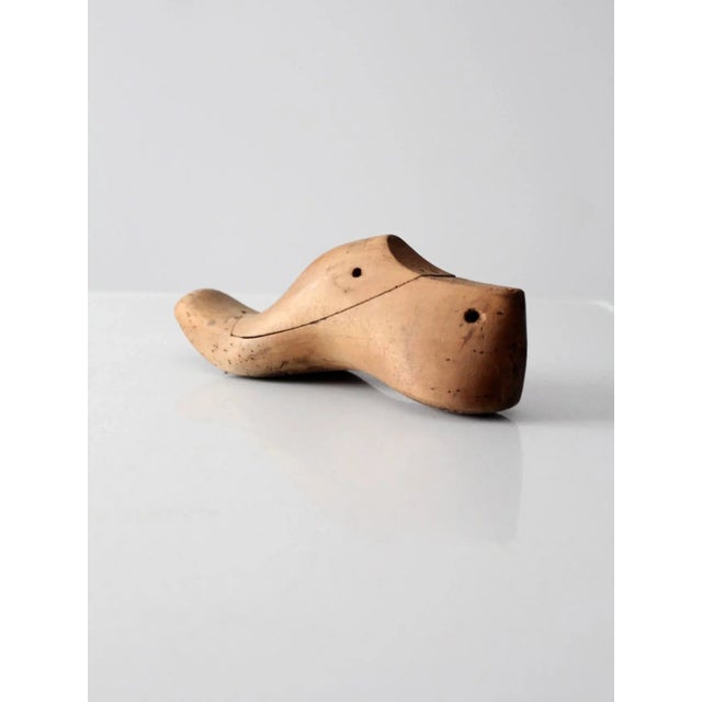 Rustic Antique Wood Shoe Last For Sale - Image 3 of 8