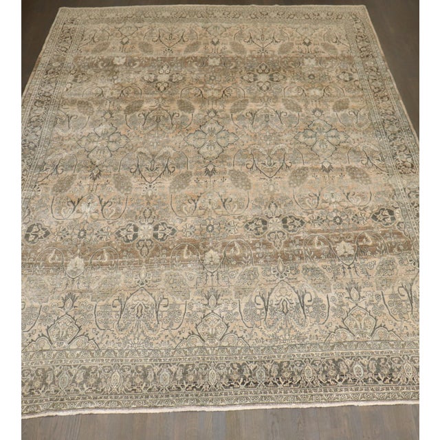 Persian Neutral Color Persian Bidjar Rug no. j5233 For Sale - Image 3 of 11
