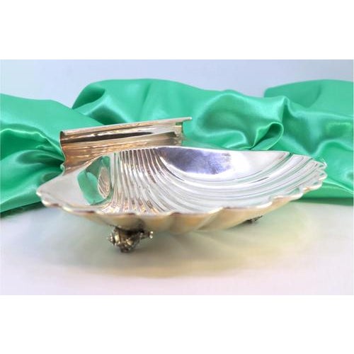 Silver Ring Dish in the Shape of a Shell, in Very Good conditions. Designed 1980 to 1989 This piece has an attribution...
