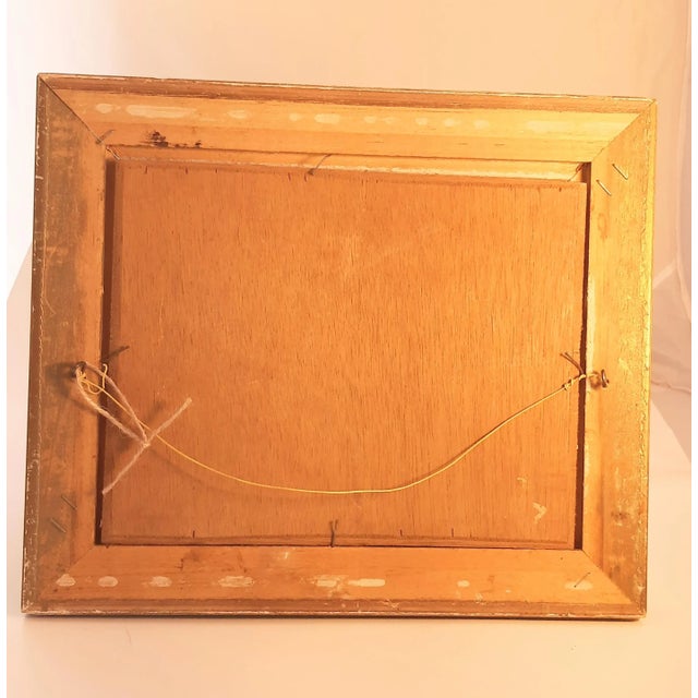 Discover this enchanting oil on board painting of ice skaters, elegantly signed by the artist. Its colors shift...