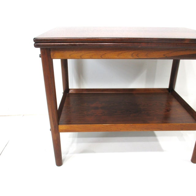 Grete Jalk Rosewood Swivel Top Side Table or Coffee Table by Poul Jeppesens Denmark For Sale - Image 11 of 12