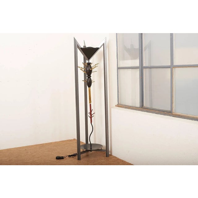 Black Light Tree in Black Painted Sheet Metal by Bořek Šípek for Vitra, 1988 For Sale - Image 8 of 9