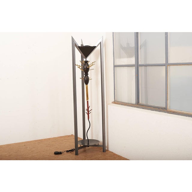 Black Light Tree with Black Painted Sheet Metal by Bořek Šípek for Vitra, 1988 For Sale - Image 8 of 9