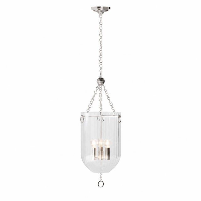 Jewelry-inspired in form, the Roxie Pendant features a hanging chain with a looped detail. Fluted glass introduces an old-...