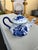 Vintage Ceramic Floral Blue & White Tea Pot For Sale - Image 4 of 10