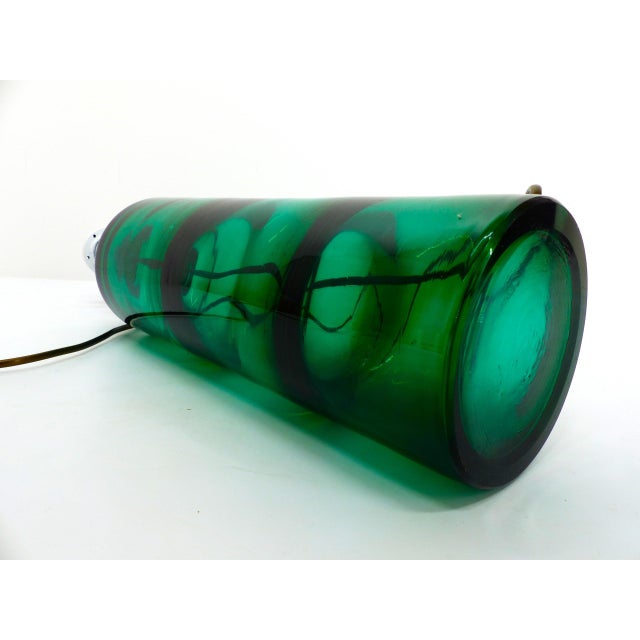 H.500 Lamp in Green Blown Glass by Severin Brørby Hadeland Glassverk & Høvik Verk, Norway, 1967 For Sale - Image 6 of 10