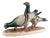 Large Ceramic Porcelain Doves Figurine from Porzellanmanufaktur Katzhütte Hertwig, Germany, 1930s For Sale