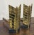 Exceptional Donald Deskey “Arrow Fletching” Brass Andirons for Bennett — Rare Mid-Century Modern Design, circa 1950 A...
