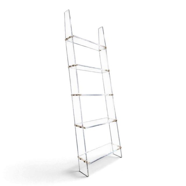 Acrylic Glass Ladder Shelf in the style of the Invisibles Du Marais For Sale - Image 6 of 6