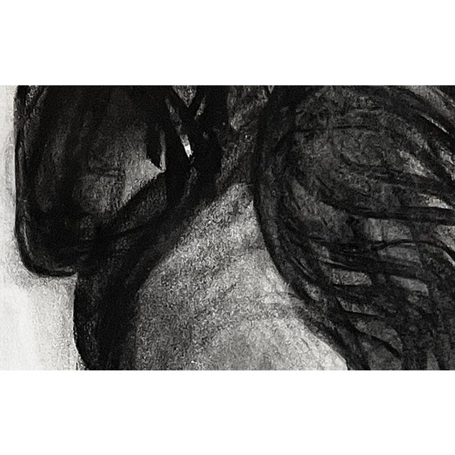 Contemporary Richly Drawn Charcoal Figurative Drawing - Contemporary For Sale - Image 3 of 5