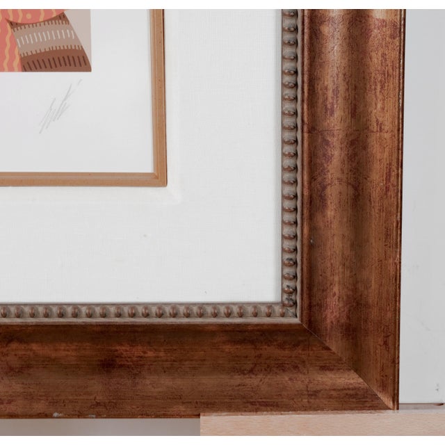 Wood 1975 Erte "Autumn" Hand Signed & Numbered Serigraph Limited Edition 189/260 Matted in Brown Frame For Sale - Image 7 of 8