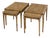 1960s Heritage Furniture French Louis XVI Golden Walnut Nesting Side Tables - Set of 4 For Sale