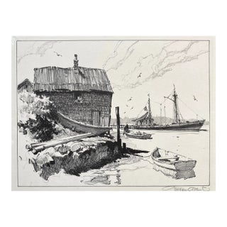 Gordon Grant Venerable Fish House Lithograph For Sale