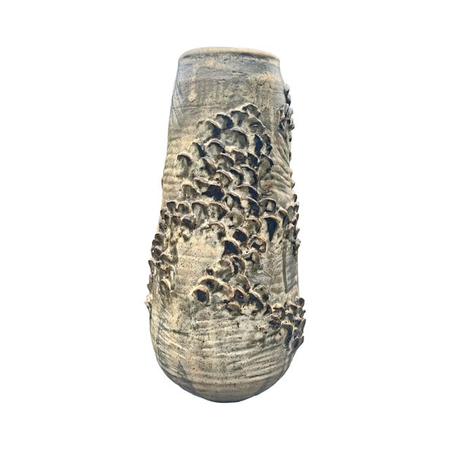 1980s Vintage Pottery Vase Vessel Art For Sale - Image 5 of 6
