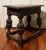 Antique Elizabethan Jacobean walnut joint stool with carved vase legs. Wonderful fret carving on the frieze with turned...