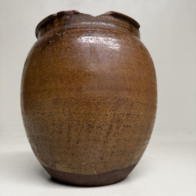 Japanese Glazed Earthenware Jar, 1890s For Sale - Image 13 of 13