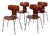 Vintage 3103 Hammer Chairs by Arne Jacobsen for Fritz Hansen, 1960s, Set of 4 For Sale