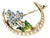 Mid 20th Century 14k Yellow Gold Moon Seed Pearl Enamel Diamond Victorian Estate Brooch Pin For Sale