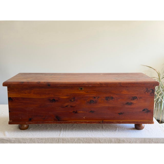 Vintage cedar blanket chest / hope chest manufactured by Universal Cabinet Company of Chicago, Illinois, likely mid...