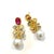 Art Deco Bochic "Capri" Vintage Ruby & Multi Sapphire Earrings Set In 18K Gold & Silver For Sale - Image 3 of 18