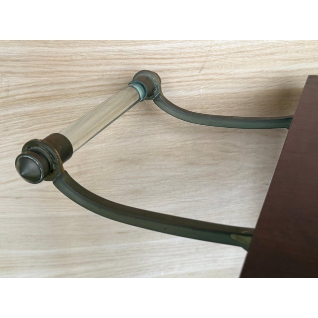 Mid-Century Mahogany Wood and Brass Italian Serving Bar Cart, 1960s. Three level For Sale - Image 12 of 18