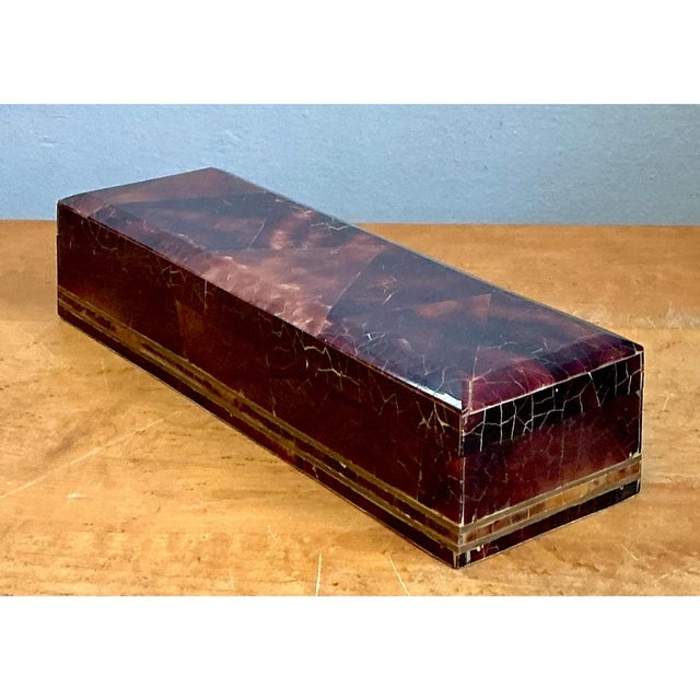 Mid-Century Modern Vintage Coconut Shell Decorative Box For Sale - Image 3 of 15