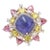 Chic Multi Gemstone Diamond Cocktail Ring Size 8 in 14k Yellow Gold, 18.52 Ct For Sale