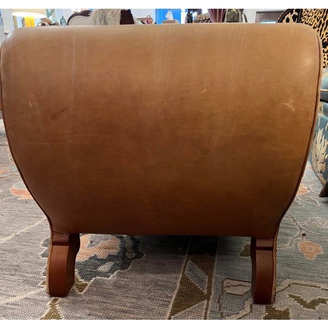 Late 20th Century Late 20th Century Regency Style Leather Bench/Ottoman For Sale - Image 5 of 8