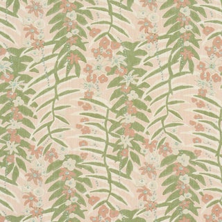 Schumacher Ashbee Botanical Fabric In Petal For Sale