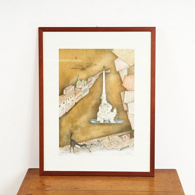 Ossi Czineer, Numbered Lithograph, 2000s, Lithograph, Framed For Sale - Image 9 of 9