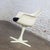 Mid 20th Century Mid-20th Century MCM Burke Tulip Armchair No 116 With White Shell Round Stationary Base & Black Cushion For Sale - Image 5 of 17