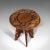 1940s Vintage Chinese Art Deco Elm Carved Occasional Table For Sale - Image 6 of 13