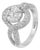 Contemporary Diamond Mosaic 18k White Gold Ring, Size 5.75 For Sale