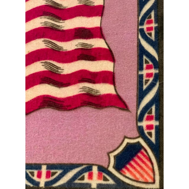 American Antique ‘Tobacciana’ Flannel American Flags/Textile Tobacco Premium Inserts- Set of 4 For Sale - Image 3 of 11