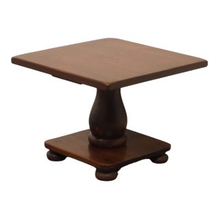 Ethan Allen Antiqued Pine Old Tavern Rustic Americana 23" Square Accent Bunching End Table 12-8001 For Sale