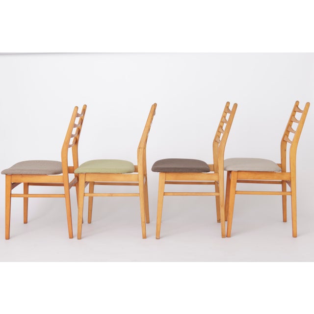 Vintage German Dining Chairs in Beech Wood, Set of 4 For Sale - Image 3 of 9