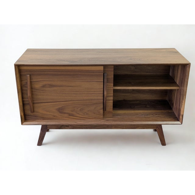 2020s Mid-Century Modern Walnut Credenza For Sale - Image 5 of 6